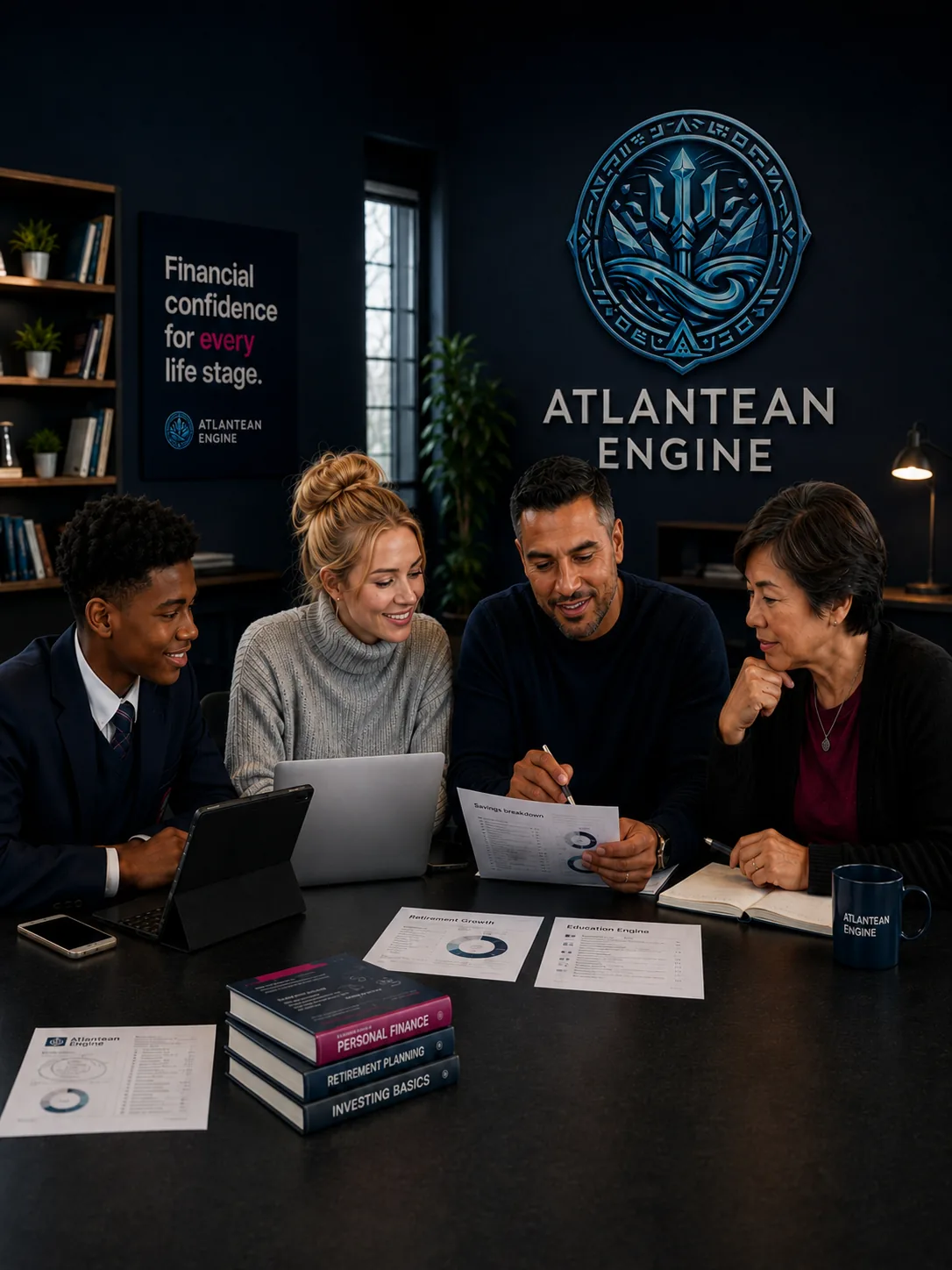 A learner growing their financial literacy with Atlantean Engine
